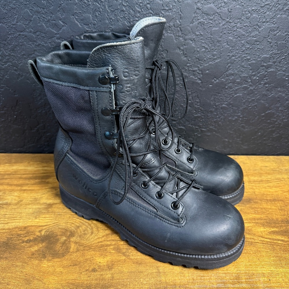 Wellco Military Combat 25190 Black‎ Leather Nylon Tactical Boots Mens 6.5R